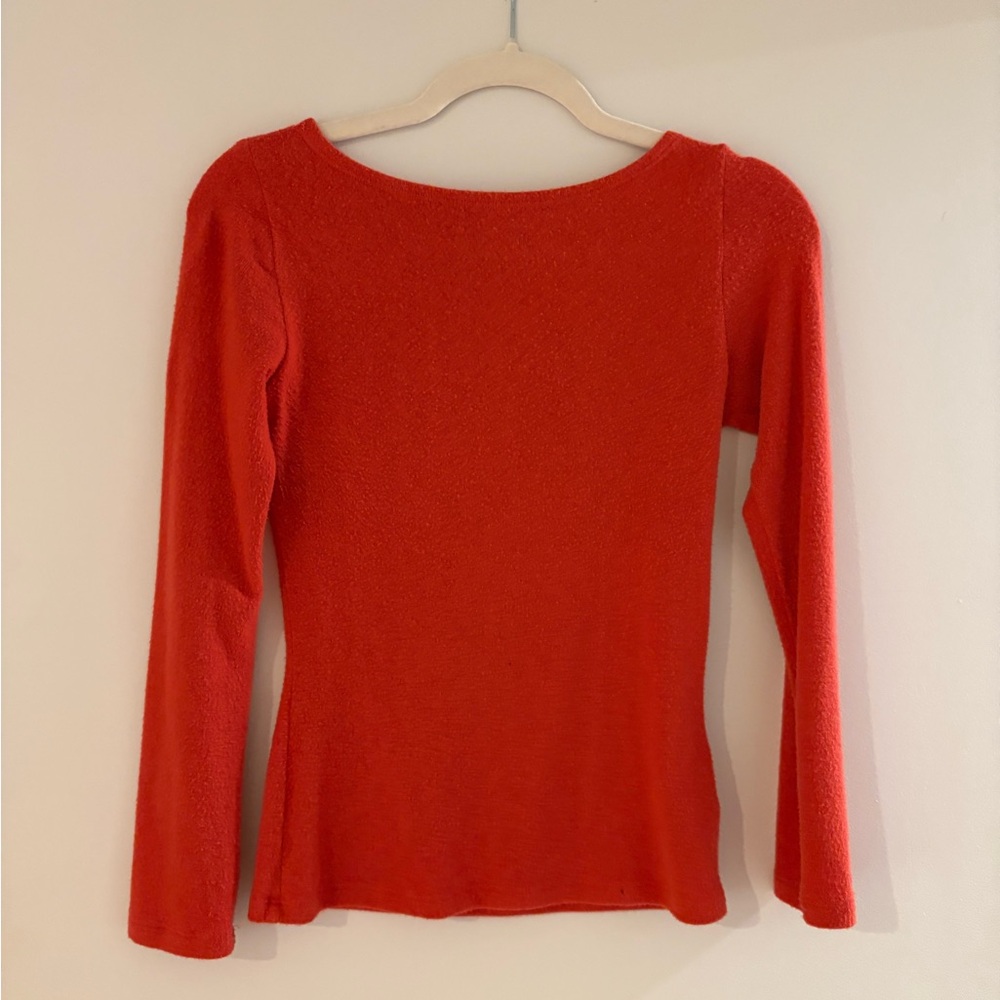 TEA YOU Cyra Boatneck Top in Repose Red Medium